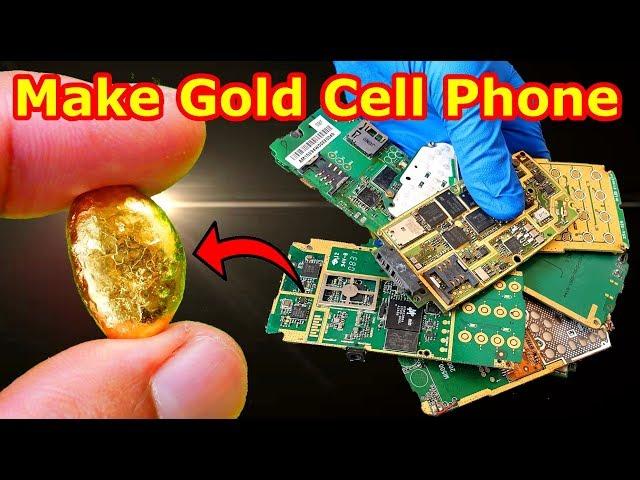 How to Turning old Cell Phone into pure gold Make gold from scrap mobile phones Smartphones recovery