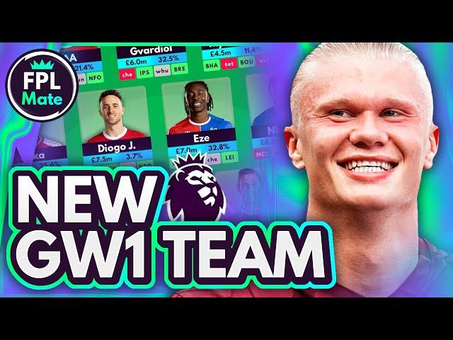 FPL 2024/25 MY NEW GW1 TEAM! | Haaland Wildcard Strategy Fantasy Premier League Draft Selection