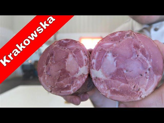 Polish Krakowska, from Home Production of Quality Meats and Sausage.