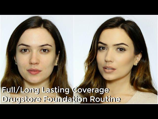 Updated Drugstore Foundation Routine | Full Coverage Long Lasting Foundation