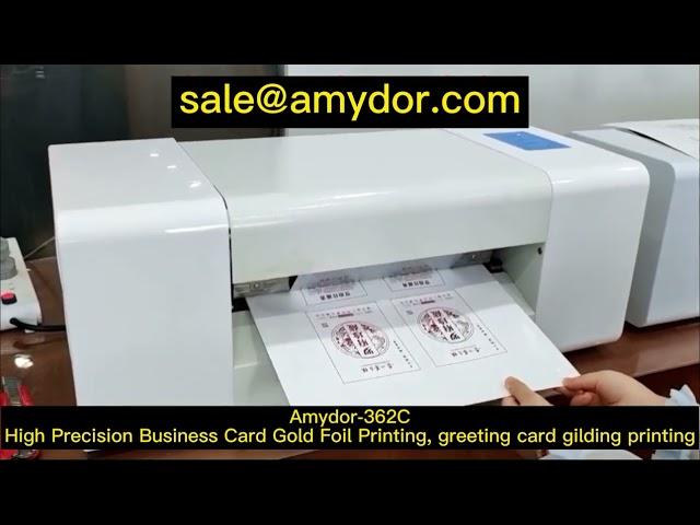 amydor-360D,High Precision Business Card Gold Foil Printing, greeting card gilding printing