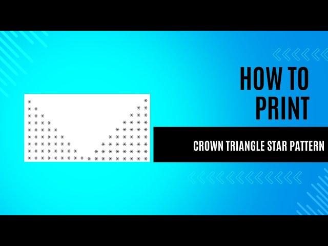 Learn to Code a Crown Star Pattern in Java - Step-by-Step Tutorial