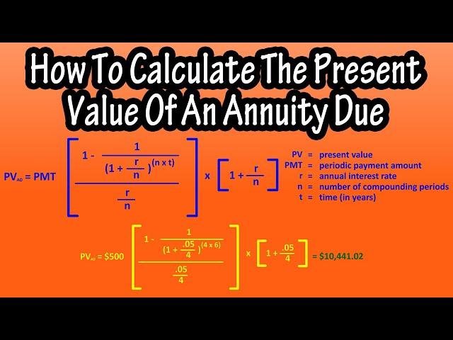 How To Calculate The Present Value Of An Annuity Due Using The Formula Explained
