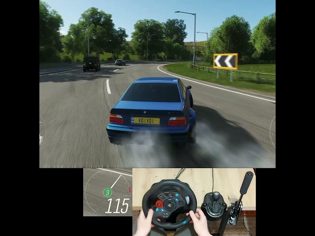 BMW M3 e36 Roundabout Drift (Forza Horizon 4) Logitech G29