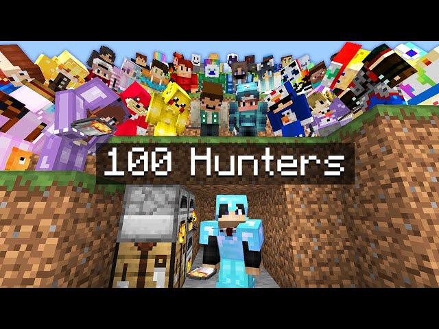 Minecraft Manhunt but it's VS 100 Hunters..