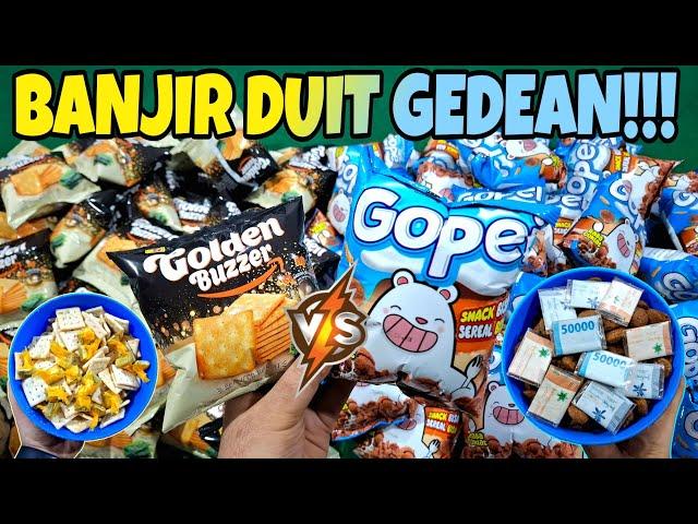 BANJIR UANG GEDEAN!!! UNBOXING CIKI GOPEI vs GOLDEN BUZZER BERHADIAH UANG