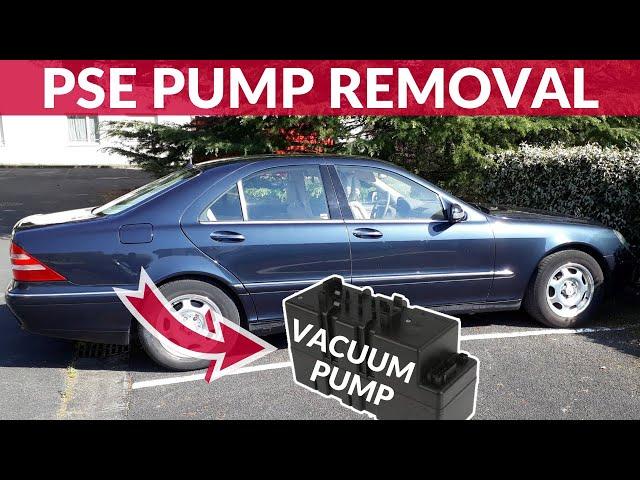How to remove PSE pump (central locking vacuum pump) - Mercedes S Class (W220)