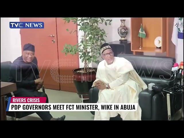 PDP Governors Meet FCT Minister, Wike In Abuja