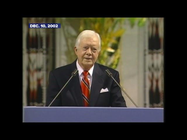 Jimmy Carter awarded the Nobel Peace Prize in 2002 | ABC News Archives