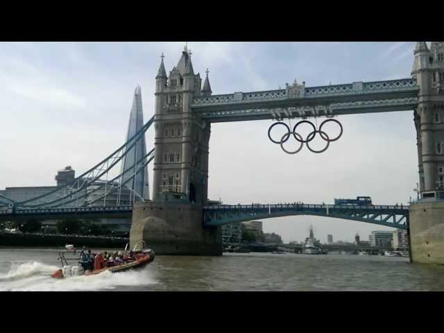 Tower Of London with Olympic Symbol