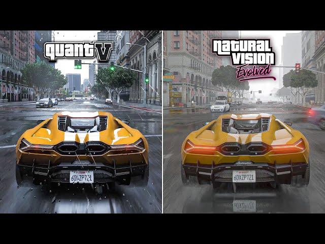 GTA V: QuantV vs NaturalVision Evolved Side by Side Comparison 2024