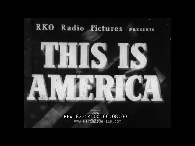 " THIS IS AMERICA " 1944 WWII ESSEX CLASS AIRCRAFT CARRIER PATRIOTIC SHORT  TBM AVENGER 82354