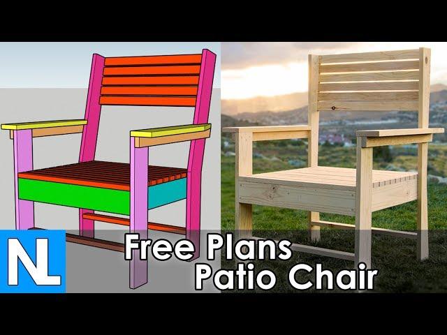 Free patio chair instructions  simple Step by step DIY woodworking plans