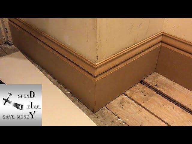 How to cut an external mitre / outside corner on skirting boards / baseboards.