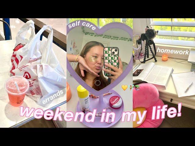 WEEKEND IN MY LIFE ~ self care, starbucks, homework, & more 