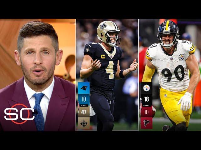 ESPN on NFL Week 1: TJ Watt dominates in Steelers win vs. Falcons; Carr: 3 TDs, Saints past Panthers