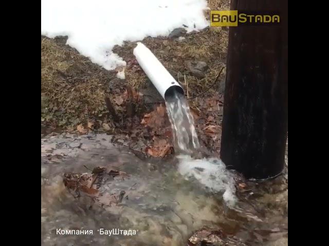 Как делают дренаж в Америке : очень быстро и без всяких заморочек .