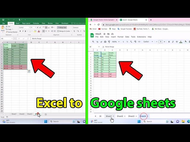 How to convert excel to google sheet