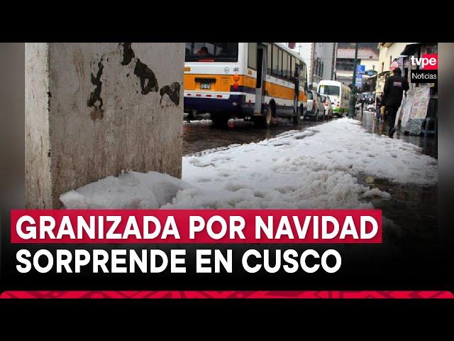 Navidad en Cusco: granizada sorprende a pobladores en las afueras de la ciudad