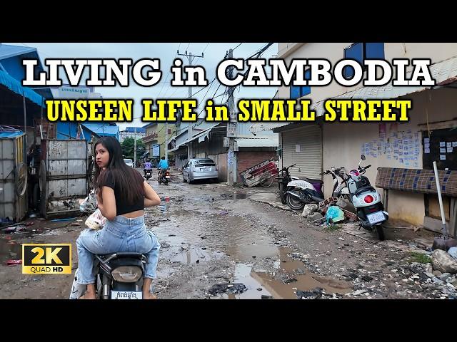 WALK at HIDDEN SMALL STREET in ThmaKoul VILLAGE PHNOM PENH CAMBODIA | [2K]