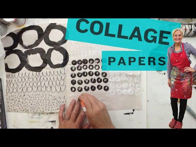 Create Fun Collage Papers: Mark Making Techniques with Various Tools