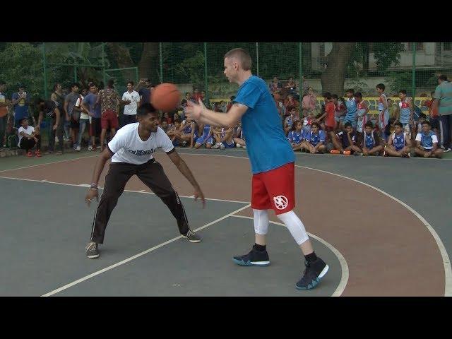 The Professor 1v1 vs Feisty India Pro Player.. Game gets physical, NBA India event