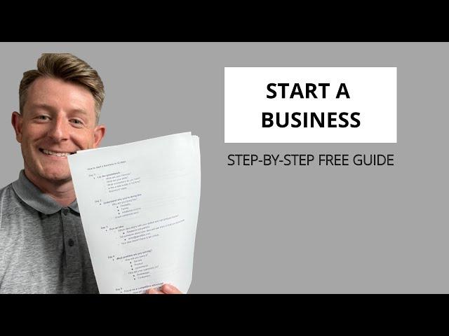 How to start a business this week!