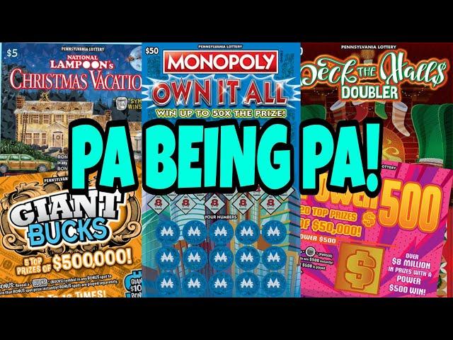 MONOPOLY & AND MORE PA LOTTERY SCRATCH OFF TICKETS #scratchers #lottery