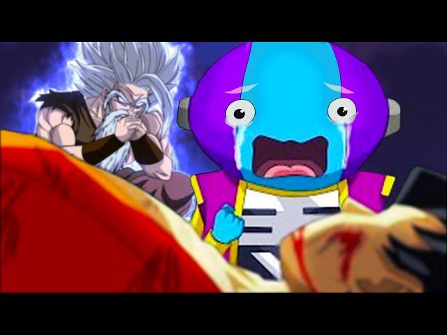 zeno' reaction after Goku's death! ''I warned you Son Goku'' the last episode !