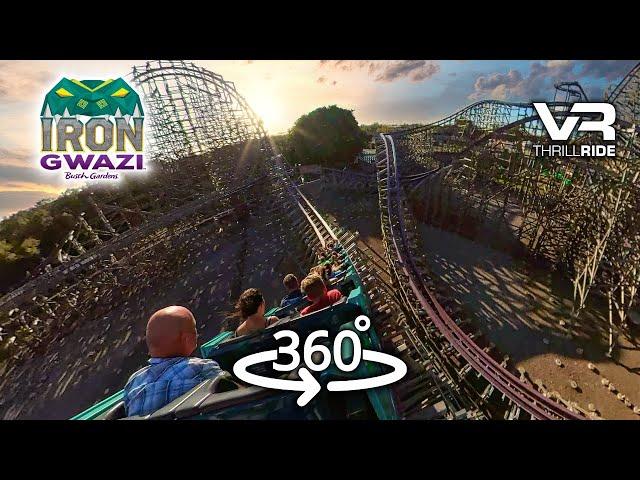 Iron Gwazi 360° Terrifying  Last Row Experience POV - The Most Insane VR Roller Coaster in Florida