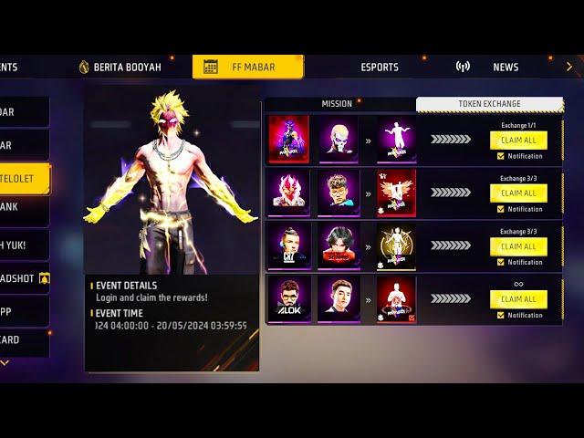 LOGIN  KAIROS CHARACTER  CLAIM EVO REWARDS  BUY 700.000 DIAMONDS  FREE FIRE 