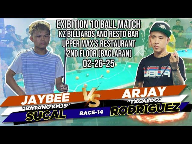 JAYBEE SUCAL VS ARJAY TAGALOG (RACE 14) KZ BILLIARDS BACLARAN