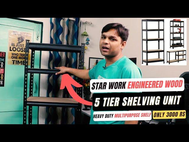 STAR WORK Engineered Wood 5-Tier Shelving Unit | UNBOXING AND REVIEW