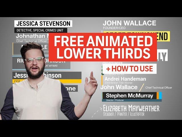 15 FREE ANIMATED LOWER THIRDS For Premiere (How To Use) | Free Assets and Elements