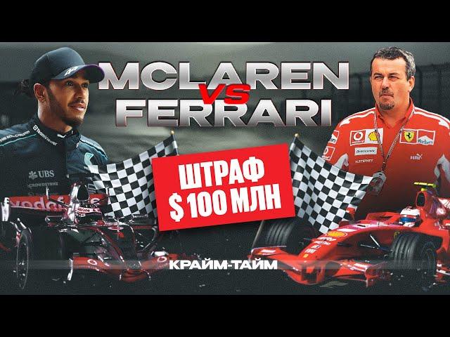 Самый громкий скандал в «Формуле-1»: McLaren vs Ferrari // штраф $ 100 млн // Крайм-тайм #10