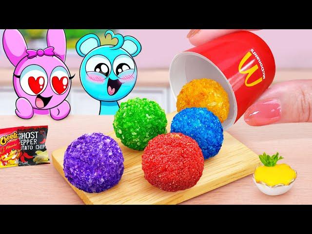 ️ Pinki and Sky Food  Miniature Mozzarella Cheese Balls Cheetos Ghost Pepper  Tina Mini Cooking