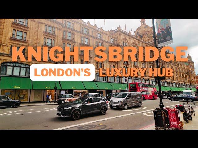 London walking tour of Knightsbridge| 4K HDR | Luxury Shopping & Hyde Park | 13 July 2024