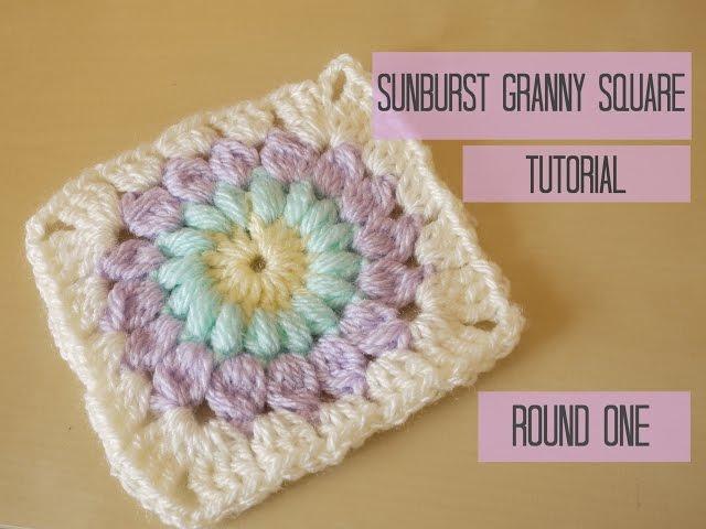 CROCHET: Sunburst granny square tutorial: ROUND ONE | Bella Coco