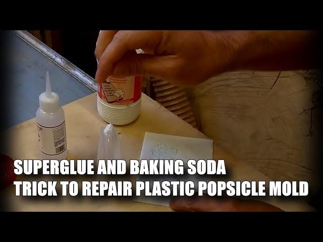 Superglue and Baking Soda Trick to Repair Plastic Popsicle Mold