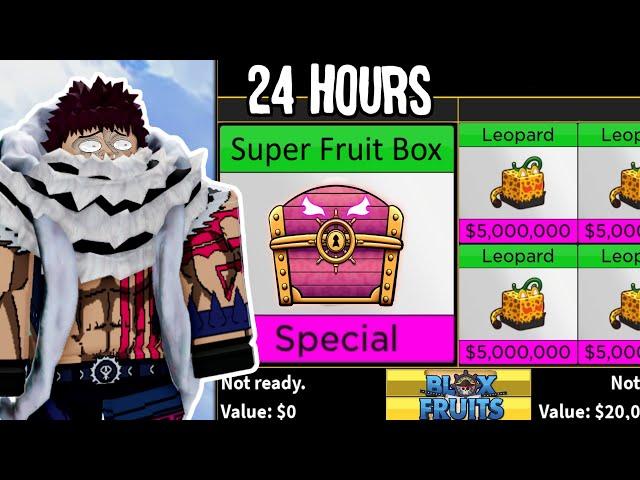 Trading SUPER FRUIT BOXES for 24 Hours in Blox Fruits