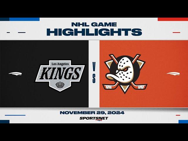 NHL Highlights | Kings vs. Ducks - November 29, 2024