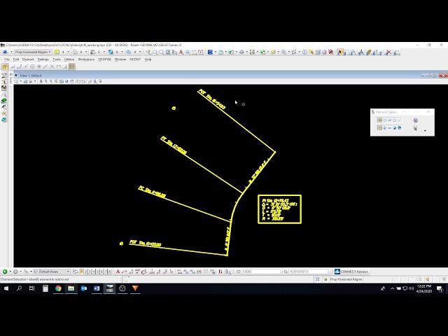 How to create a horizontal alignment in MicroStation GEOPAK V8i SS2 (NCDOT)