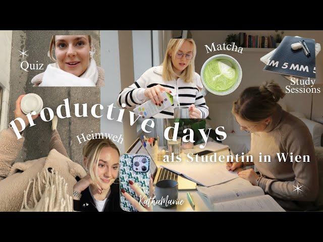 PRODUCTIVE VLOG  study sessions, heimweh, matcha, prüfungen I KathaMariie