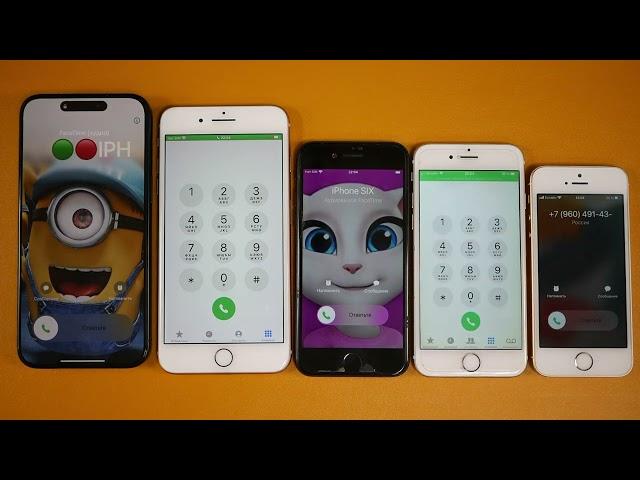FIVE APPLE INCOMING CALL IPHONE 15 PRO MAX&8PLUS&7&6&SE