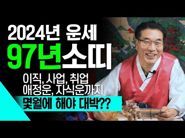   2024년 대박나는 소띠운세  97년생 28세  굴곡이 심한 97년생 이제 고난은 끝났다 힘차게 일어설때 - 이직, 취업, 창업, 결혼, 연애,투자 시기는?