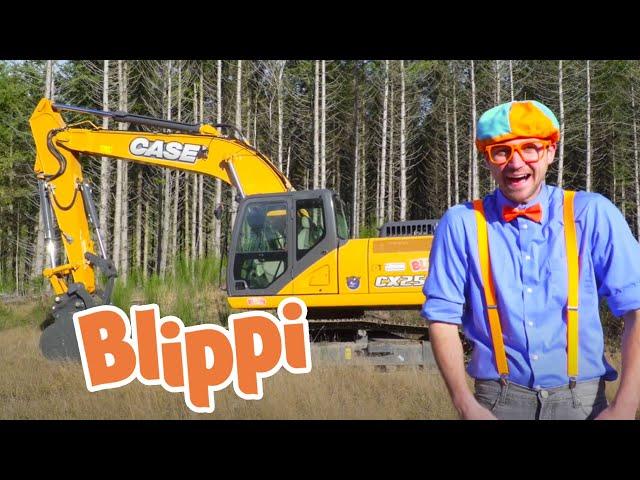 Blippi Blippi Visits a Construction Site! | Construction Vehicles For Children | Blippi Excavator