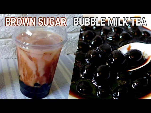 Brown Sugar Bubble Milk Tea Recipe l How to Make Brown Sugar Bubble Milk with Tapioca Pearl