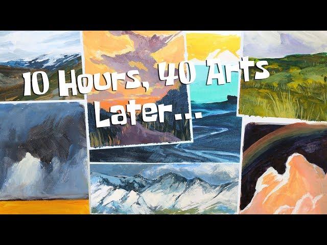 Making 40 Paintings in 10 Hours