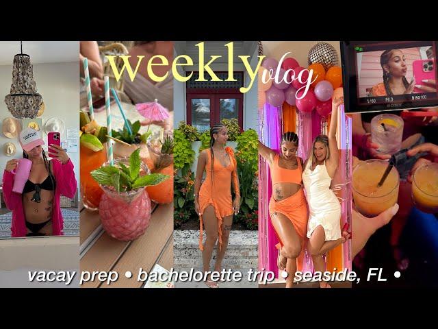 WEEKLY VLOG | vacay prep + stitch braids HURT + bachelorette trip to 30A, FL  + travel vibesss 