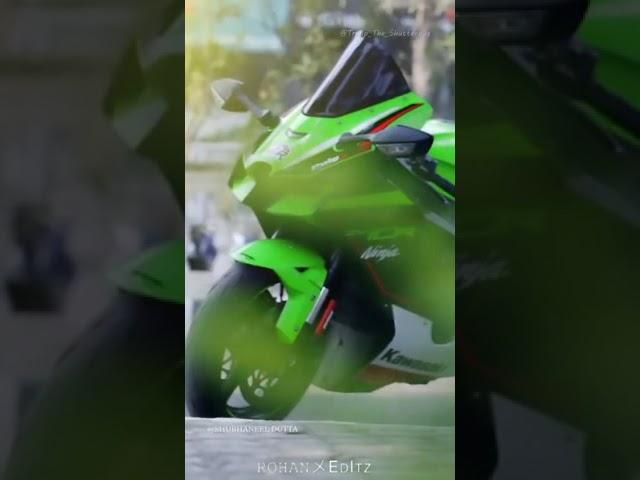 Kawasaki Ninja zx10r bike ️ status  in ROHAN X EDITZ   shorts  Kawasaki Ninja720P HD